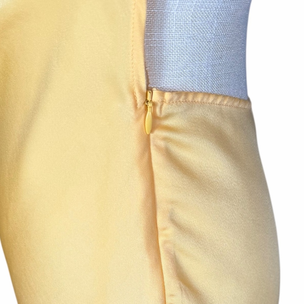 Meshki Yellow Lemon Joslyn Lace Satin Slip Mini Dress - Picture 10 of 12